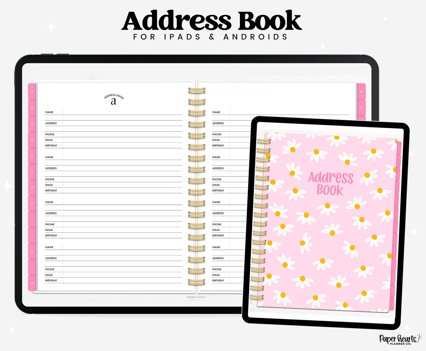 Pink Address Book Landscape