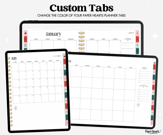 Traditional Christmas December Tabs All Colors