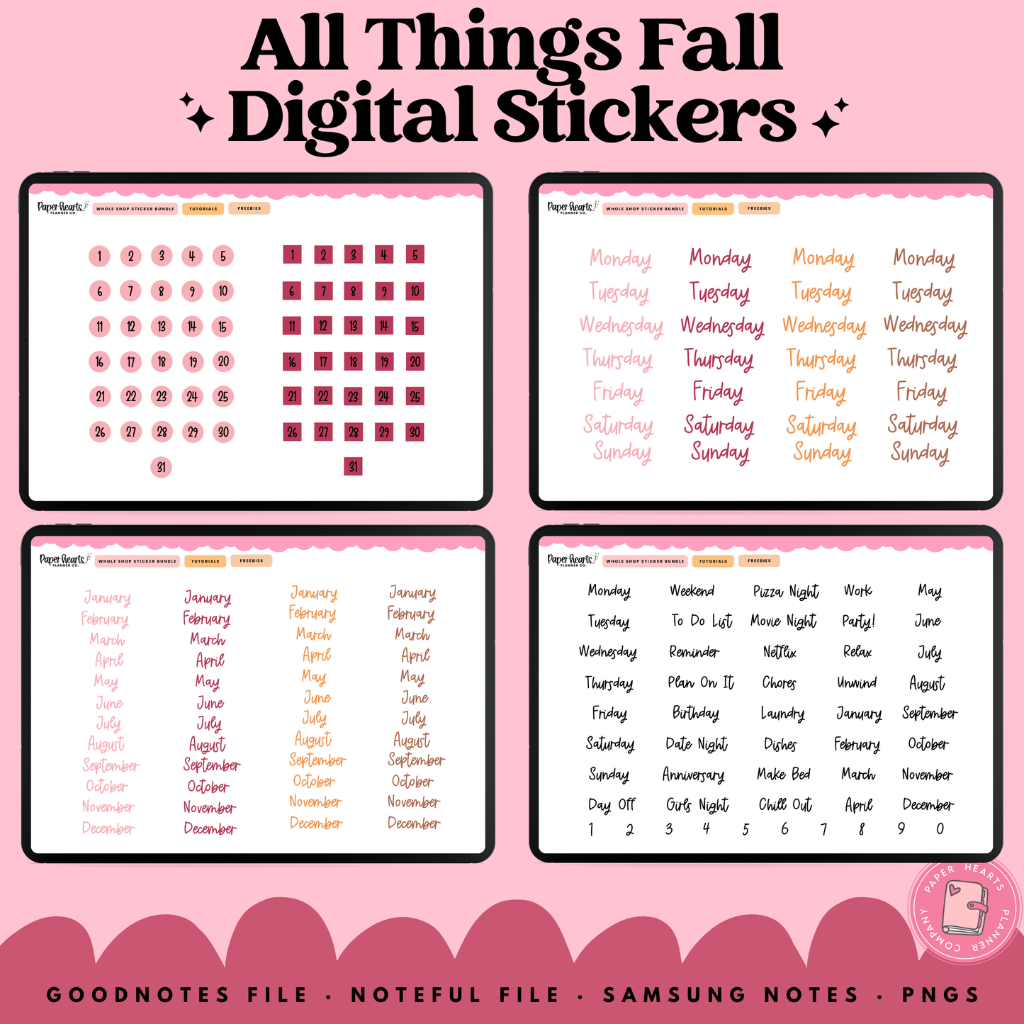 All Things Fall Stickers
