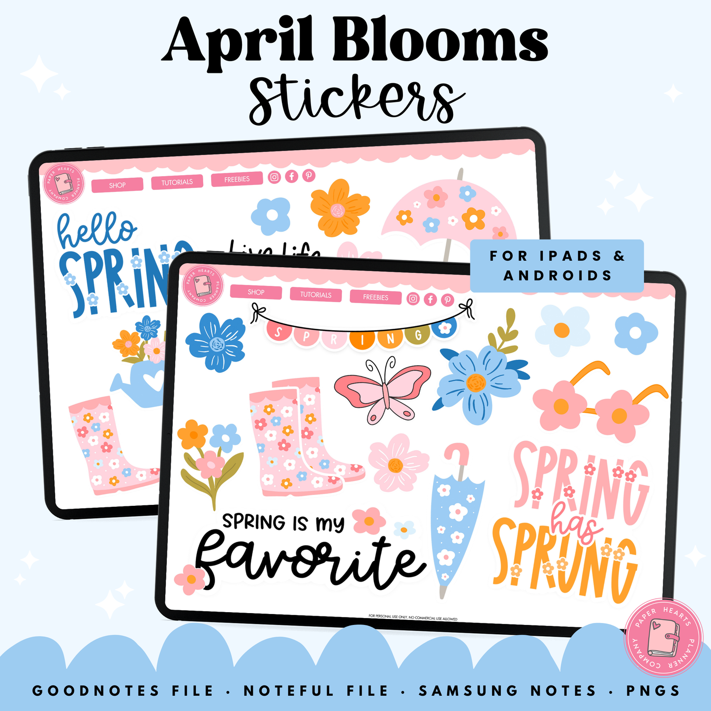 April Blooms Stickers