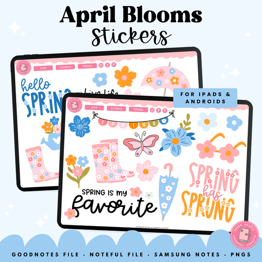April Blooms Stickers