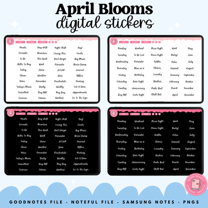 April Blooms Stickers
