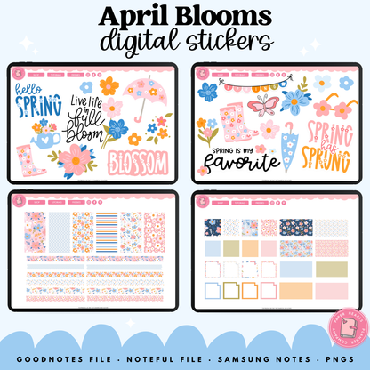 April Blooms Stickers