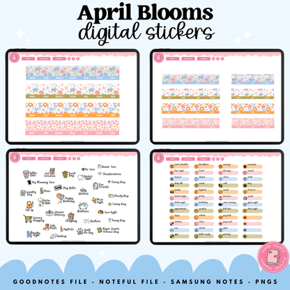 April Blooms Stickers
