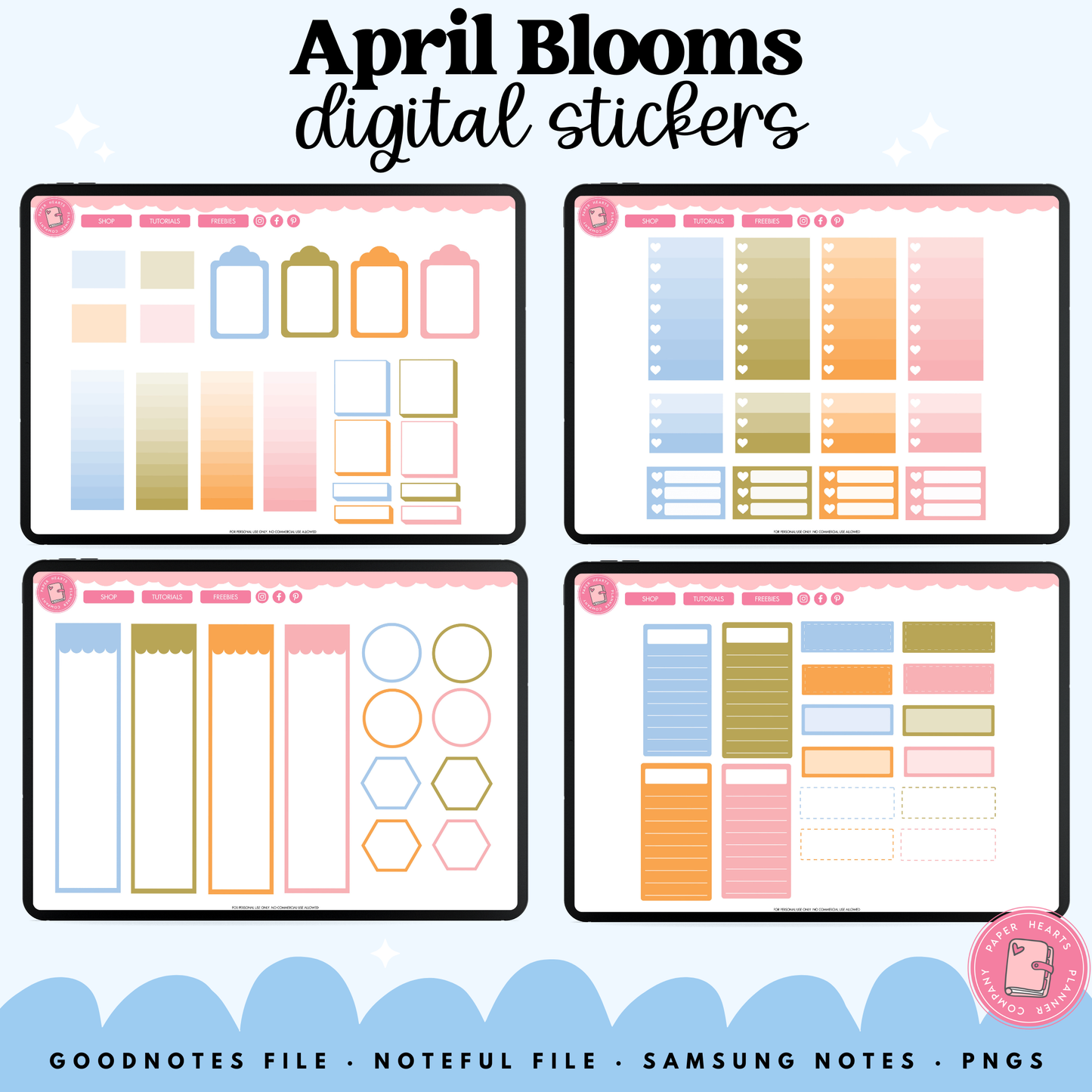 April Blooms Stickers