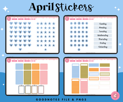 April Blooms Stickers