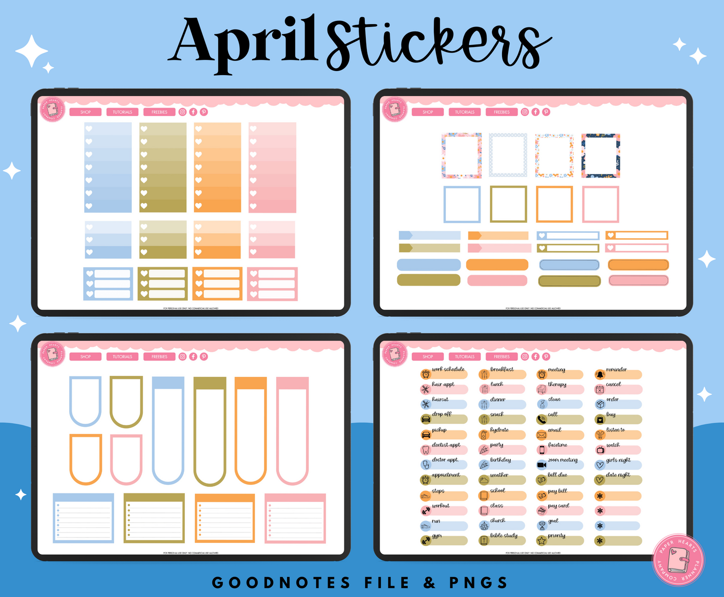 April Blooms Stickers