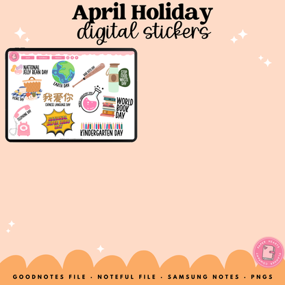 April Holidays Stickers