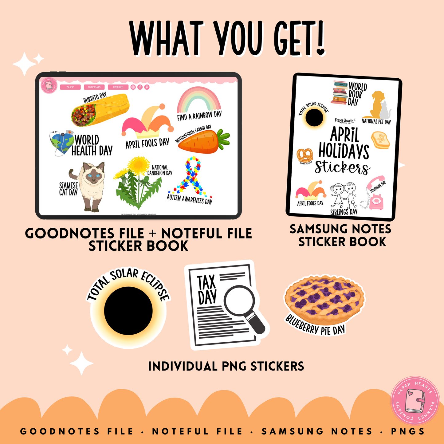 April Holidays Stickers