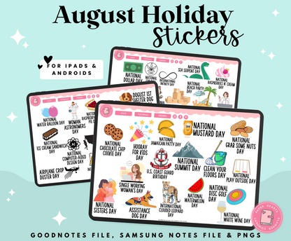 August Holiday Stickers