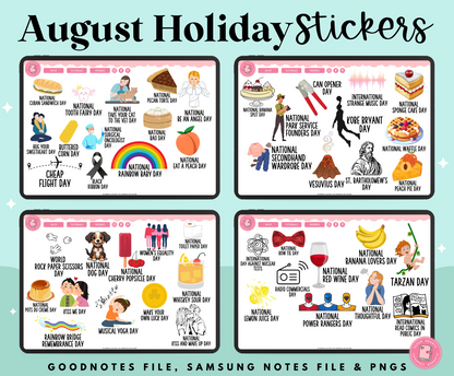 August Holiday Stickers