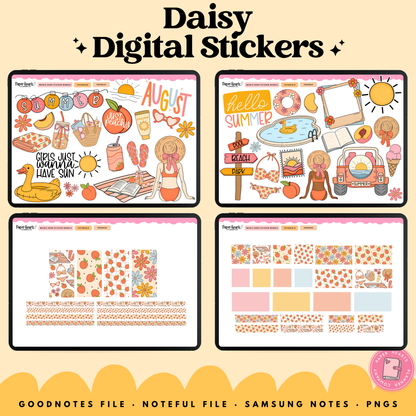 August Peach Stickers - Mini Set
