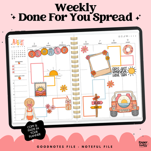 August Peaches Week 1 Done For You Spread