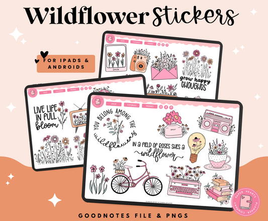 August Wildflower Stickers