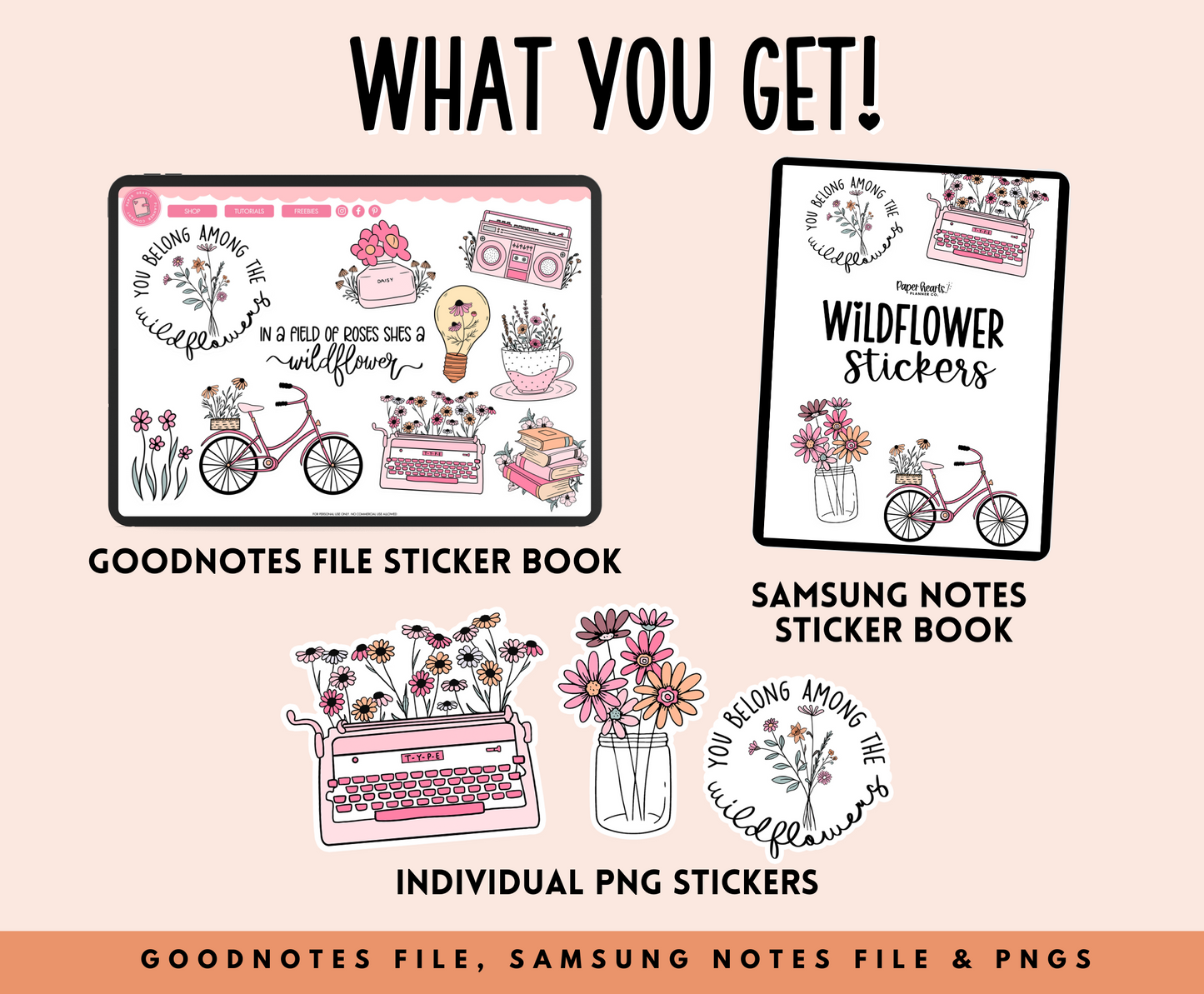 August Wildflower Stickers