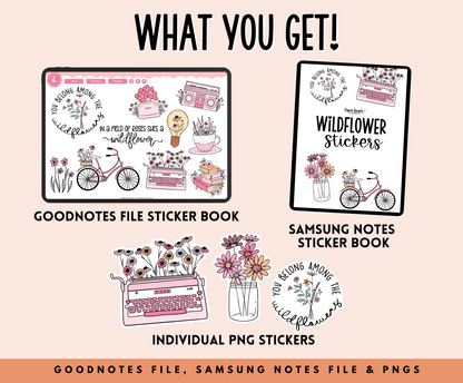 August Wildflower Stickers