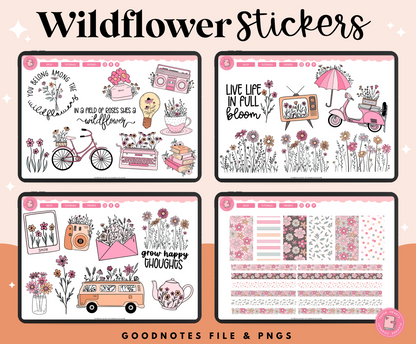 August Wildflower Stickers