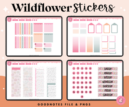 August Wildflower Stickers