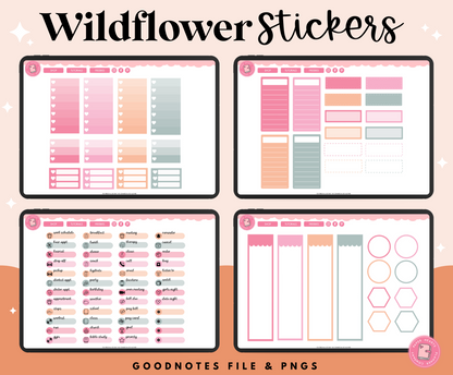 August Wildflower Stickers