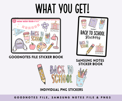 Back To School Pastel Stickers