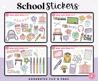 Back To School Pastel Stickers