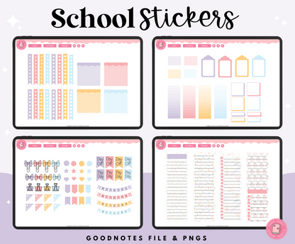 Back To School Pastel Stickers