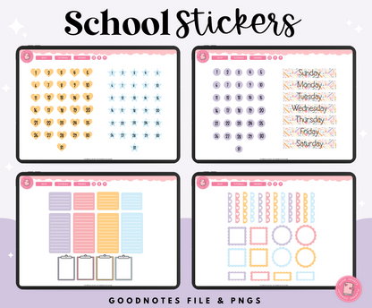 Back To School Pastel Stickers