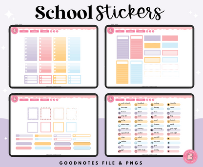 Back To School Pastel Stickers