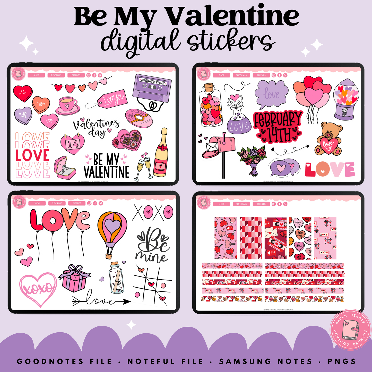 Be My Valentine Stickers