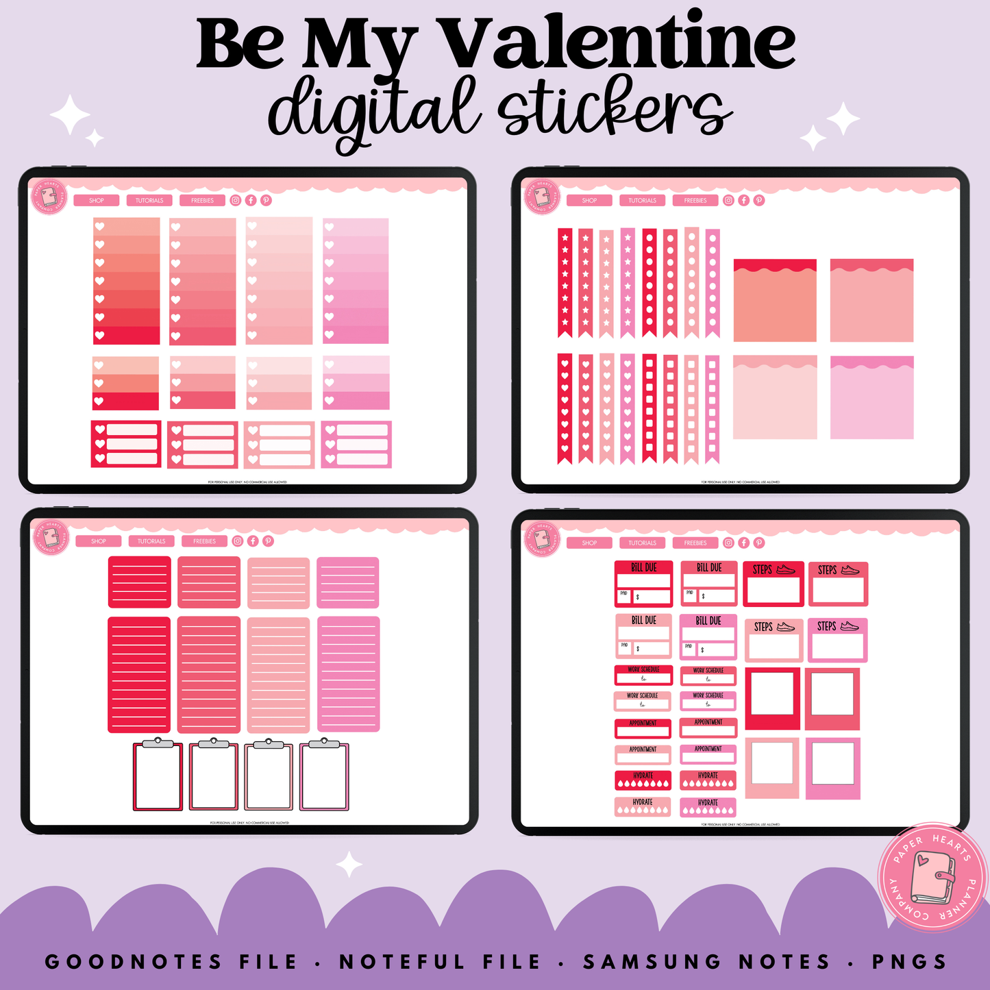 Be My Valentine Stickers