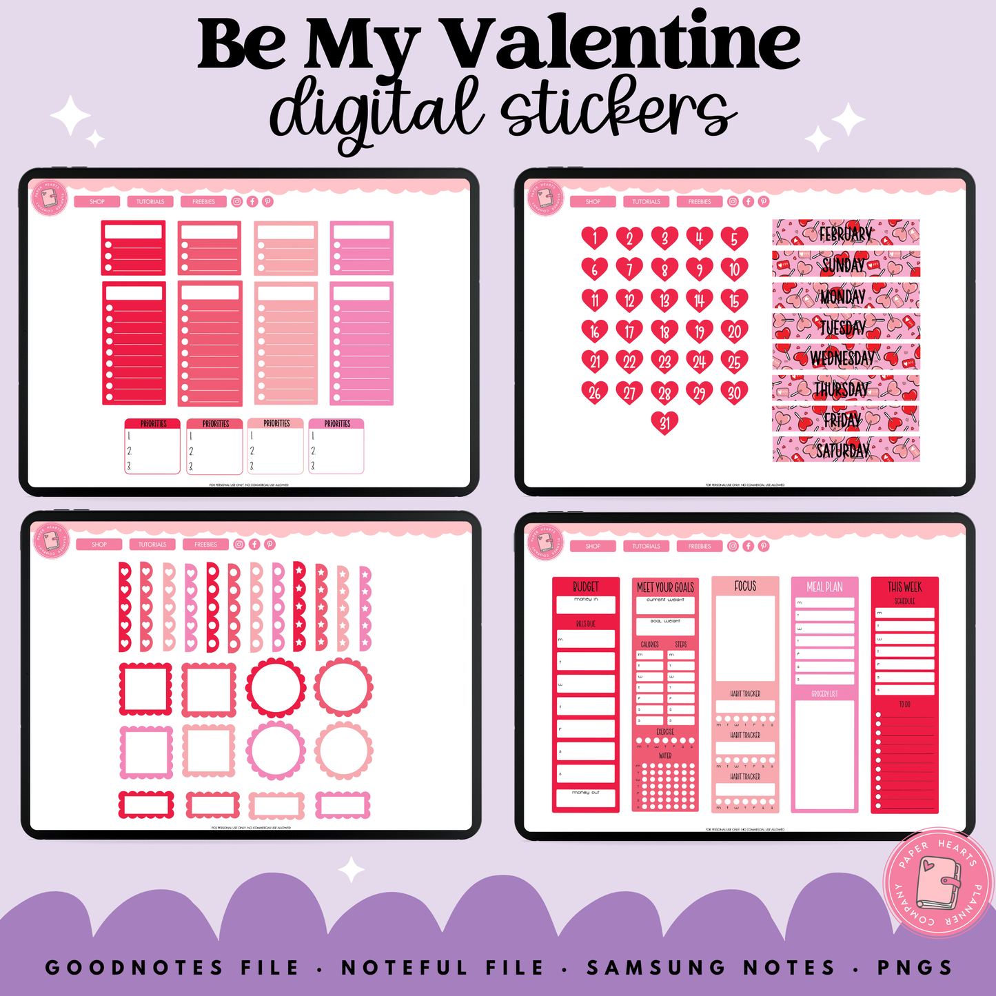 Be My Valentine Stickers