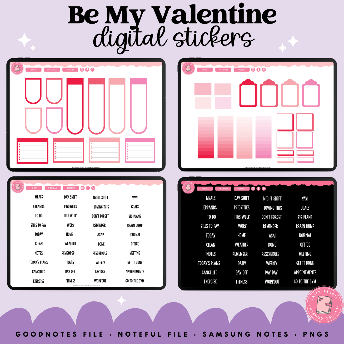 Be My Valentine Stickers