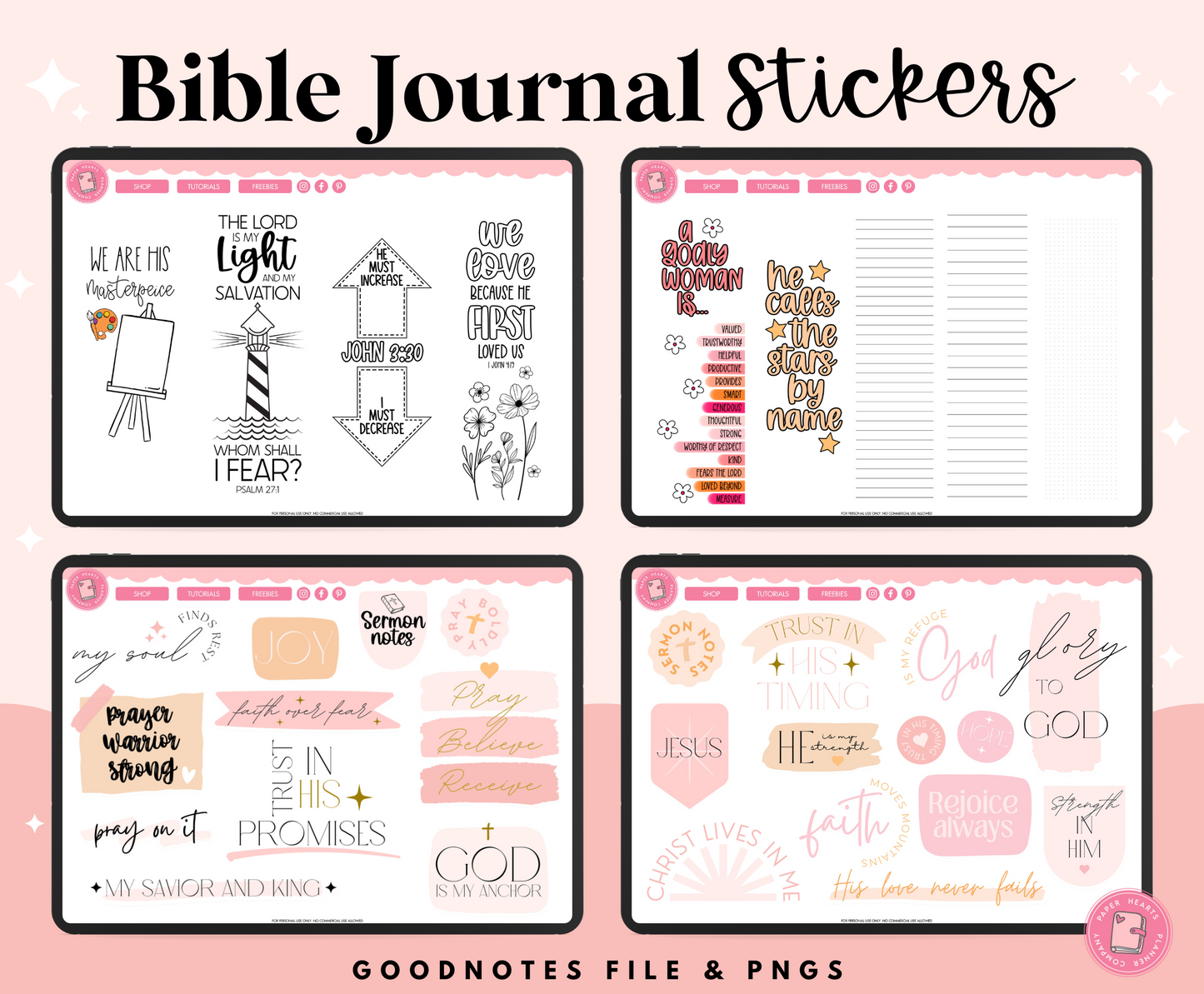 Bible Journal Stickers