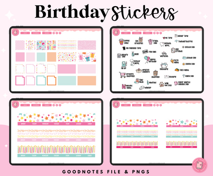 Birthday Planner Stickers