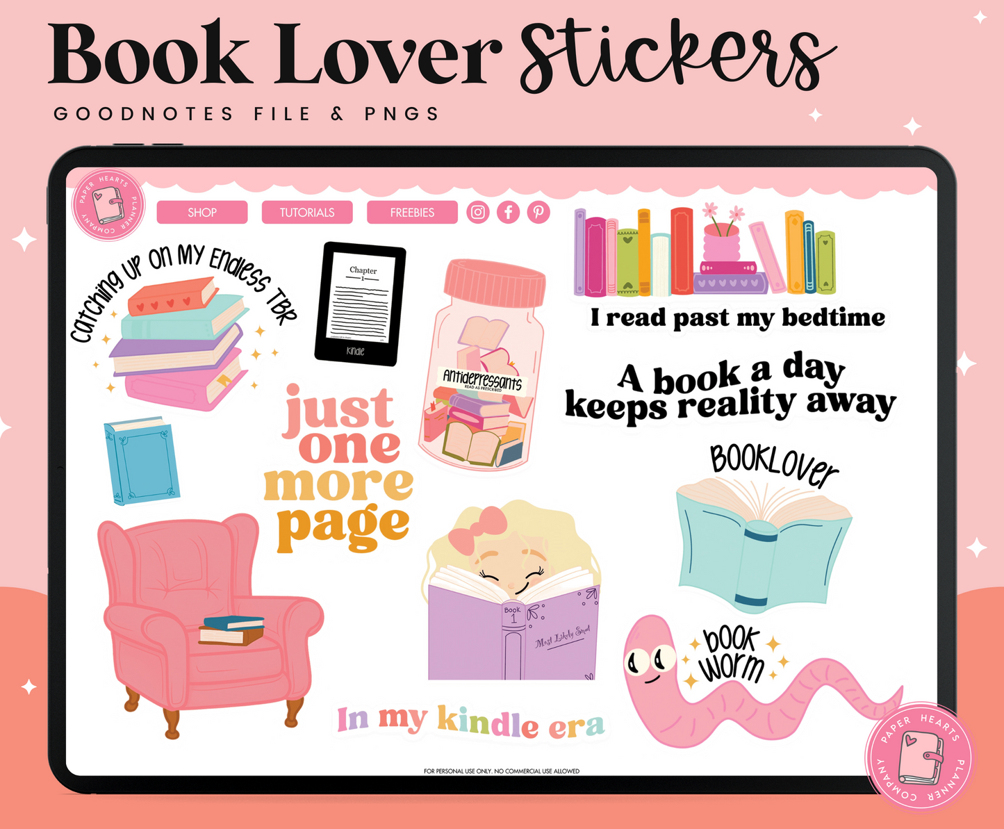 Book Lover Stickers