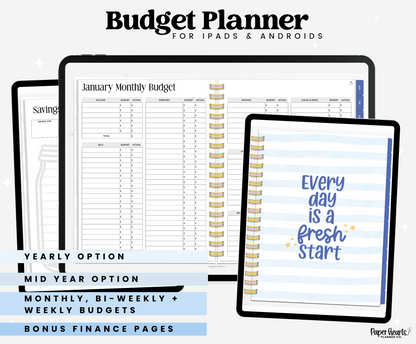 Blue Budget Planner Landscape