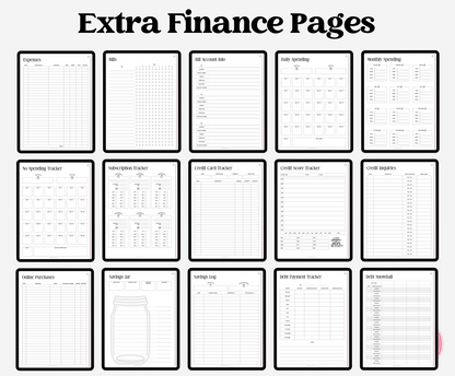Blue Budget Planner Portrait