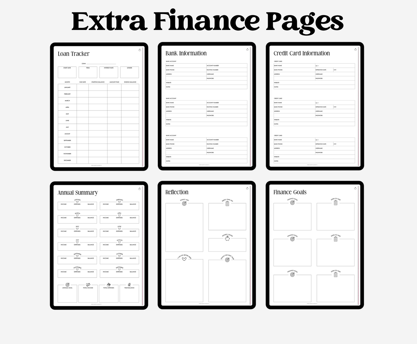 Blue Budget Planner Portrait