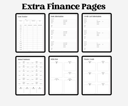 Blue Budget Planner Portrait