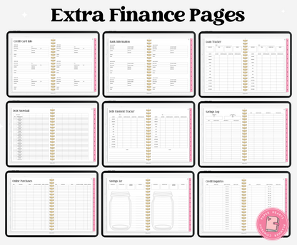 Pink Budget Planner Landscape
