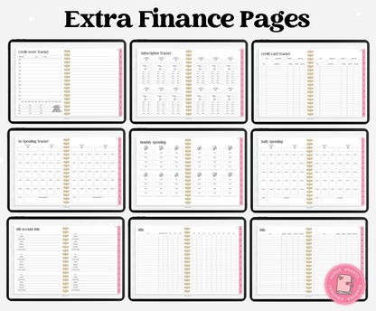 Pink Budget Planner Landscape