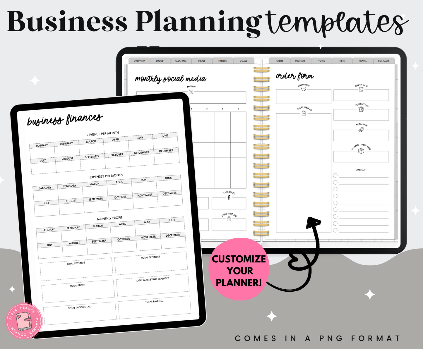 Business Planner Bonus Templates