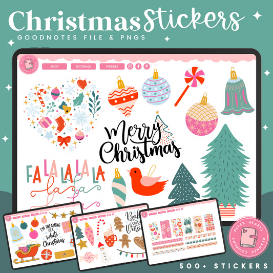 Classic Christmas Bullet Journal Style Journaling and Planner Stickers –  Cricket Paper Co.