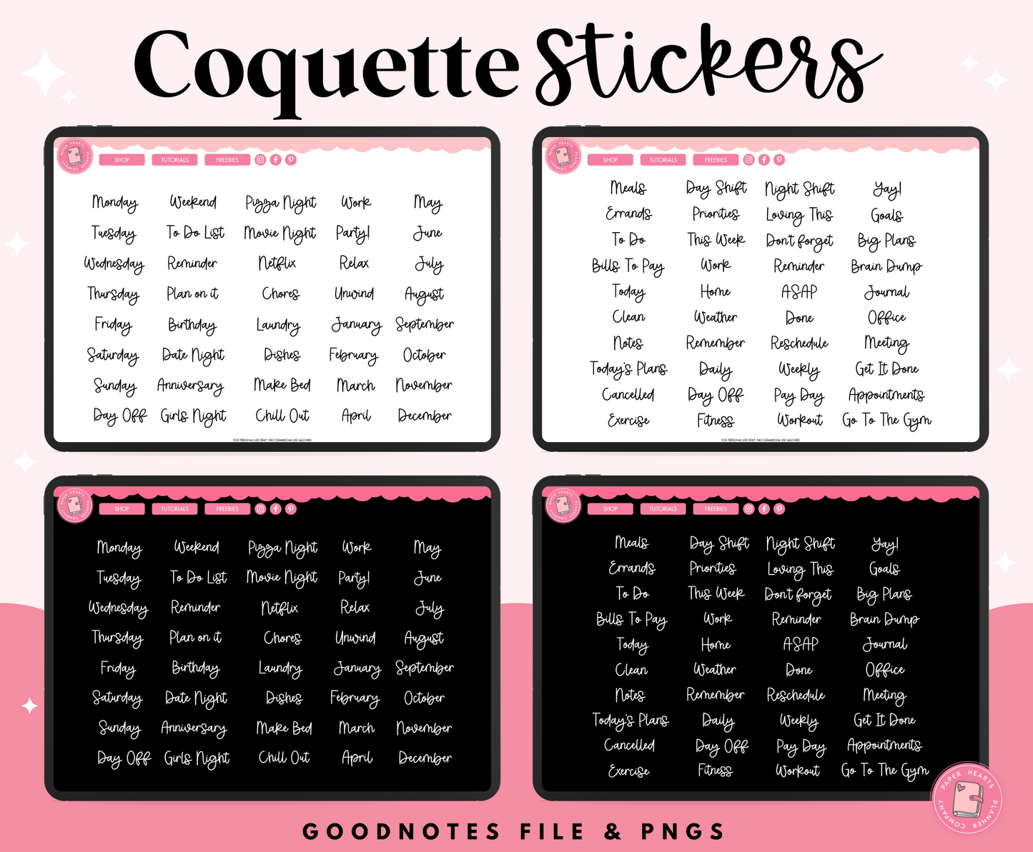 Coquette Stickers