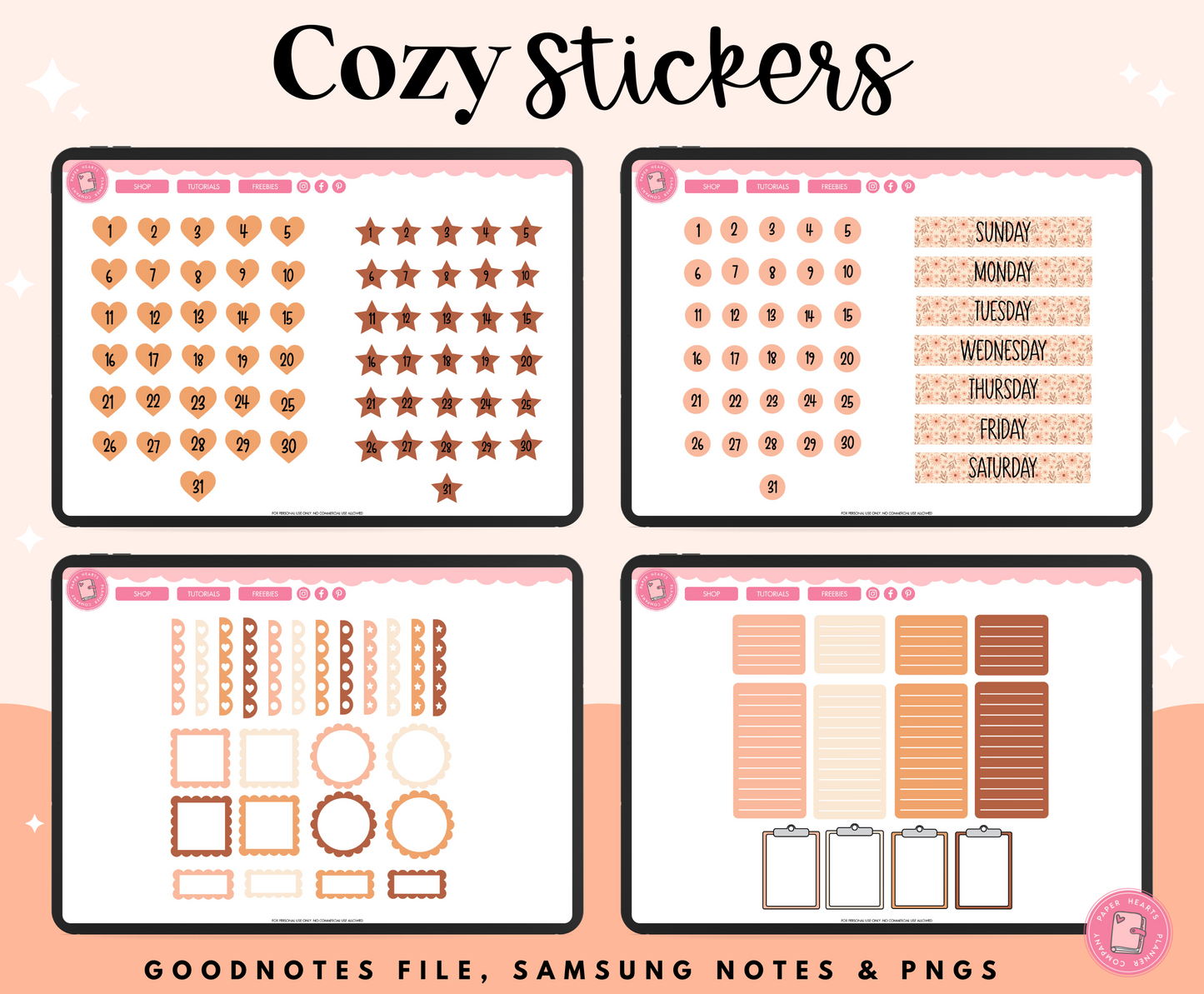 Cozy September Stickers