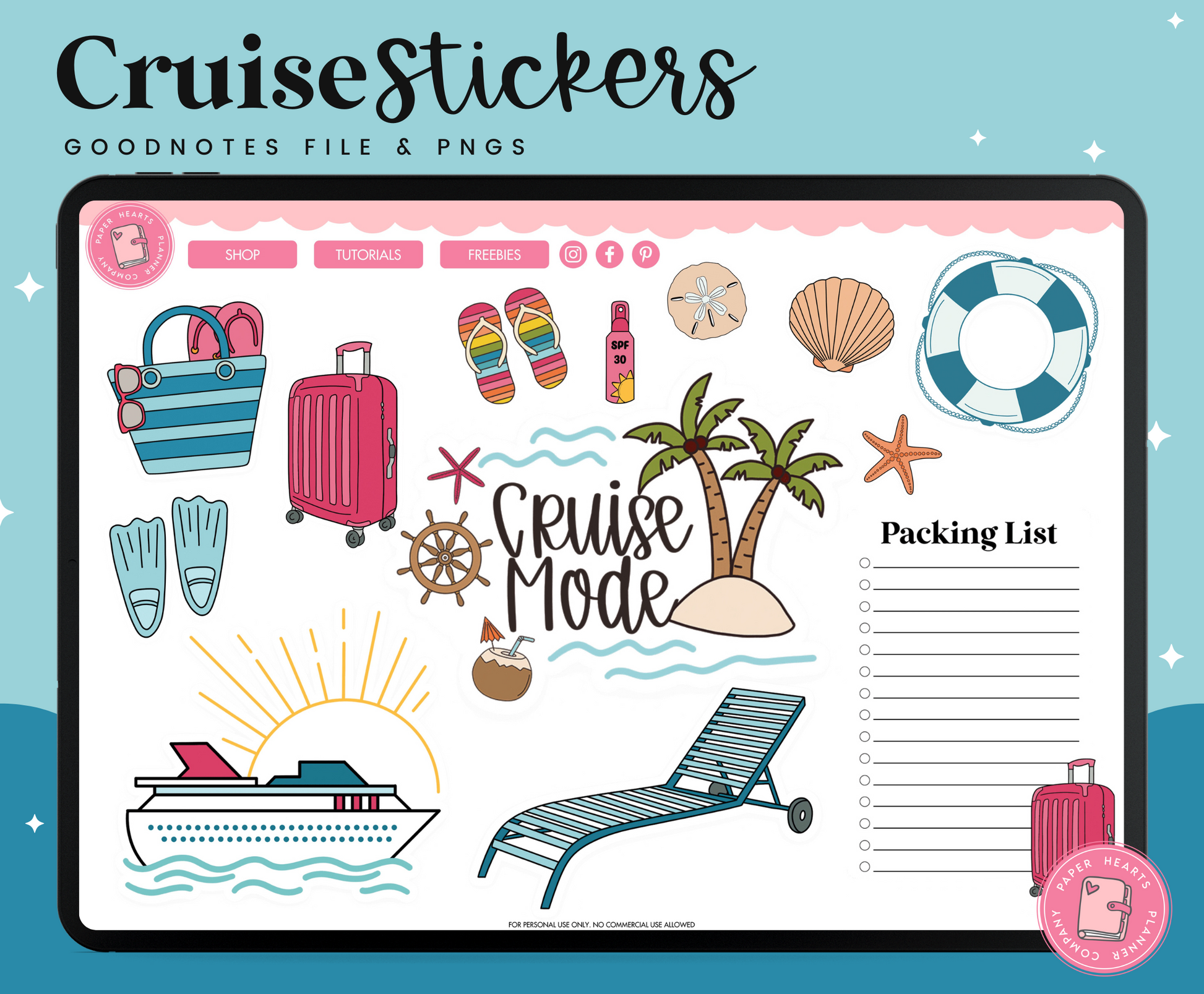 cruise planner stickers