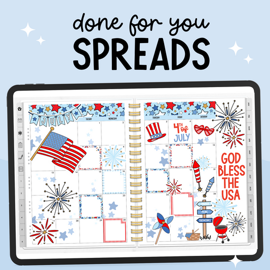 I Love America July DFY Monthly Spread