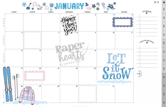 January No Coils Calendar DFY Spread