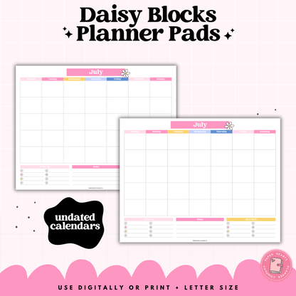 Daisy Blocks Planner Pad