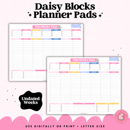 Daisy Blocks Planner Pad